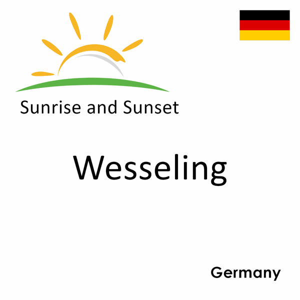 Sunrise and sunset times for Wesseling, Germany