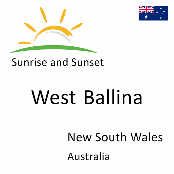 Sunrise and sunset times for West Ballina, New South Wales, Australia