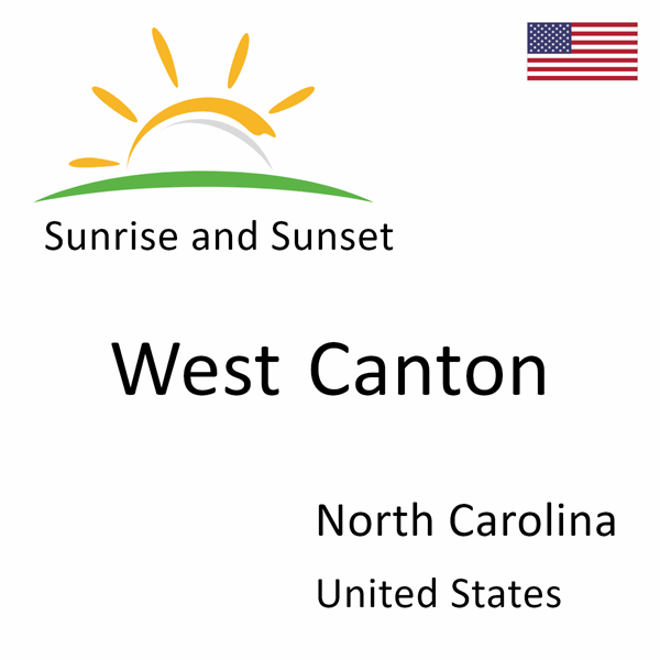 Sunrise and sunset times for West Canton, North Carolina, United States