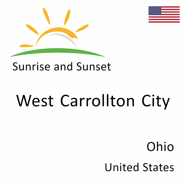 Sunrise and sunset times for West Carrollton City, Ohio, United States