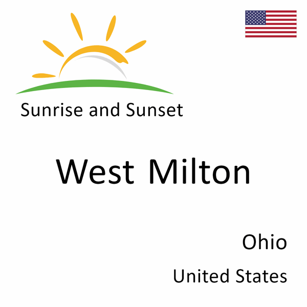 Sunrise and sunset times for West Milton, Ohio, United States