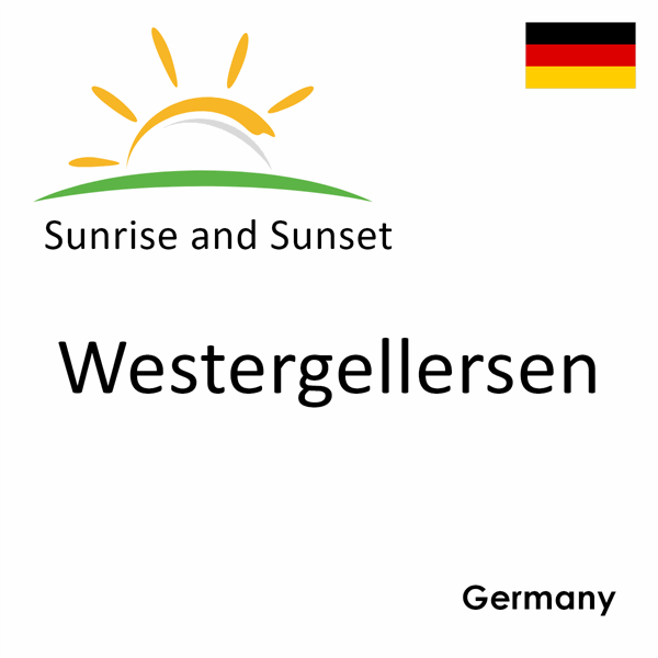 Sunrise and sunset times for Westergellersen, Germany