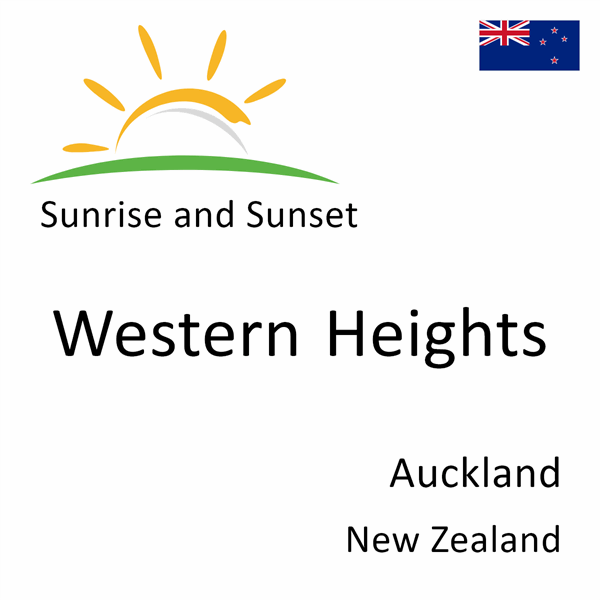 Sunrise and sunset times for Western Heights, Auckland, New Zealand