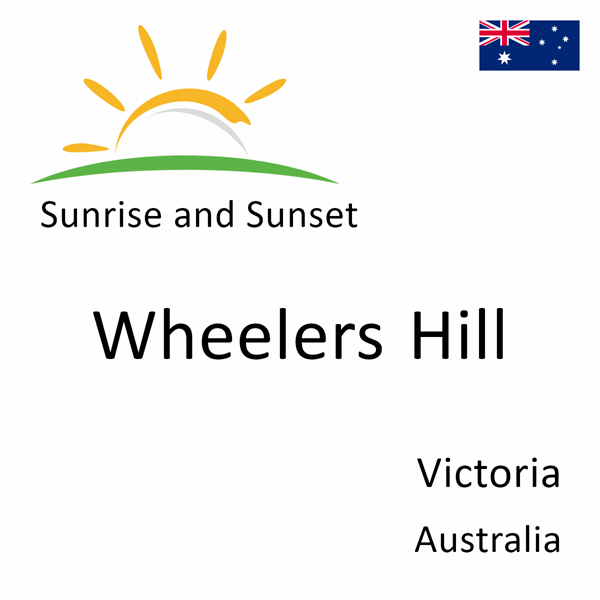 Sunrise and sunset times for Wheelers Hill, Victoria, Australia