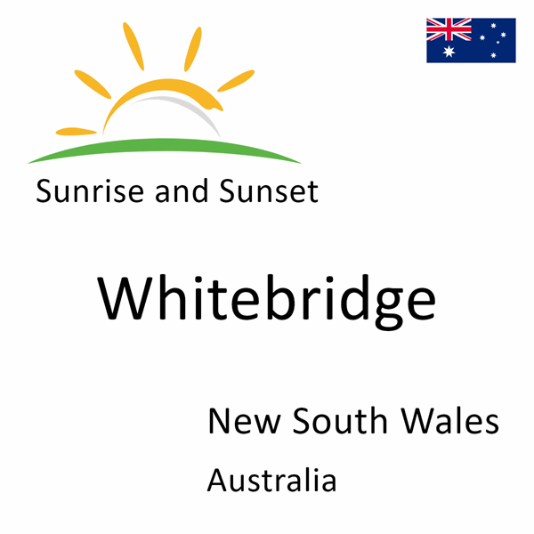 Sunrise and sunset times for Whitebridge, New South Wales, Australia