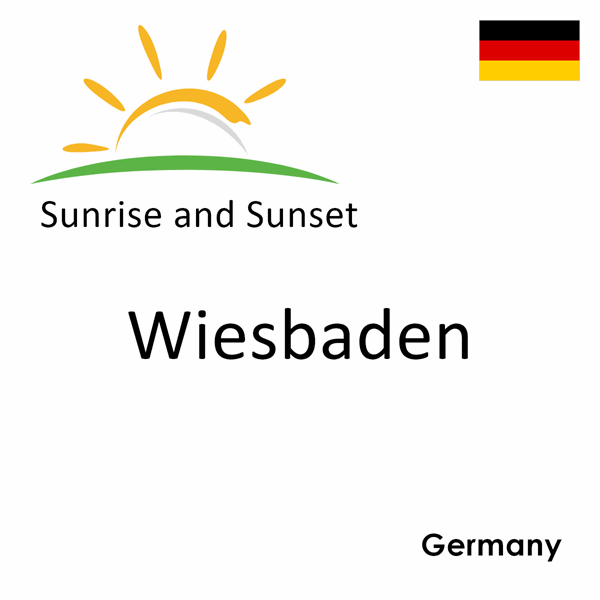Sunrise and sunset times for Wiesbaden, Germany