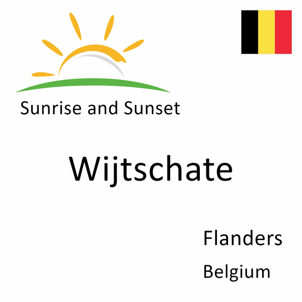 Sunrise and sunset times for Wijtschate, Flanders, Belgium