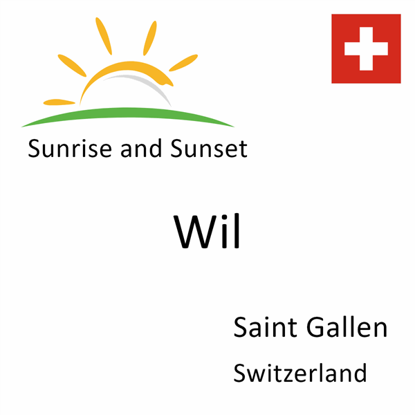 Sunrise and sunset times for Wil, Saint Gallen, Switzerland