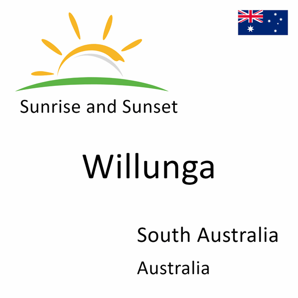 Sunrise and sunset times for Willunga, South Australia, Australia