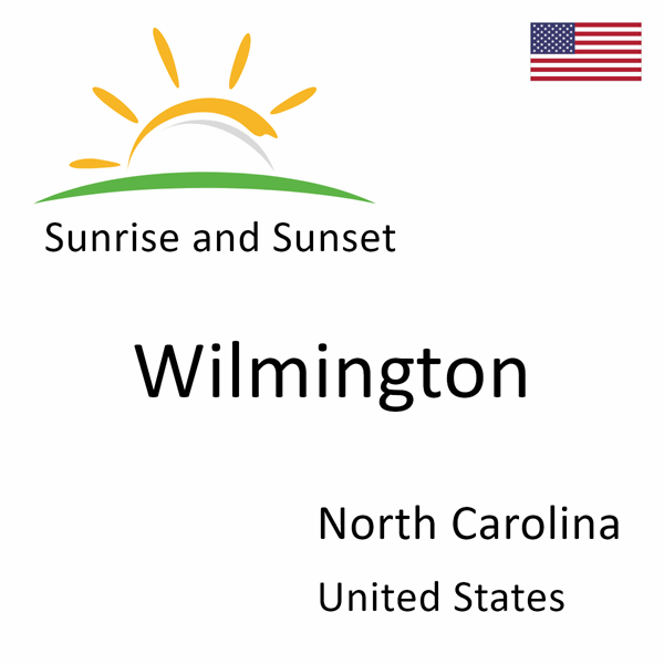 Sunrise and sunset times for Wilmington, North Carolina, United States