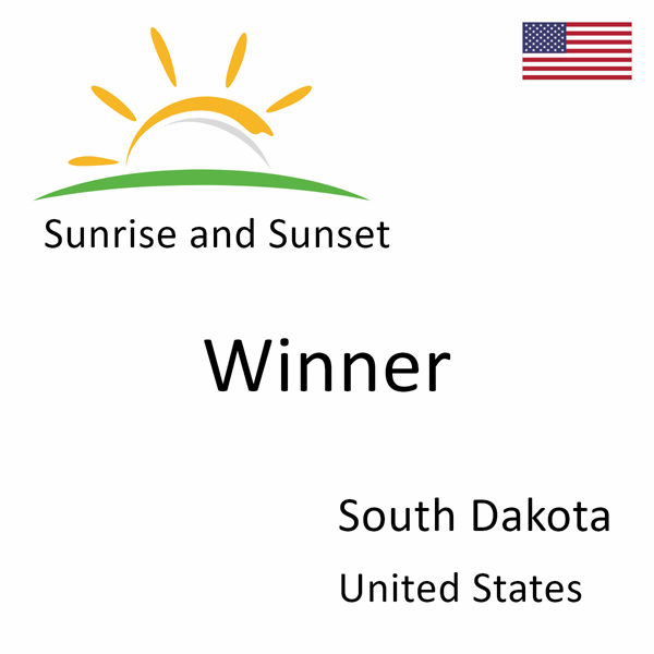 Sunrise and sunset times for Winner, South Dakota, United States