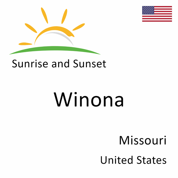 Sunrise and sunset times for Winona, Missouri, United States