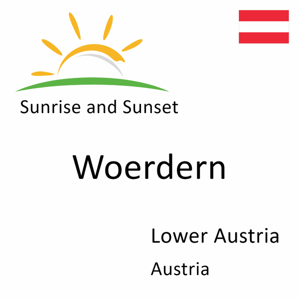Sunrise and sunset times for Woerdern, Lower Austria, Austria
