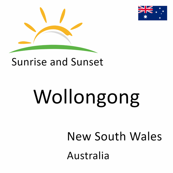 Sunrise and sunset times for Wollongong, New South Wales, Australia