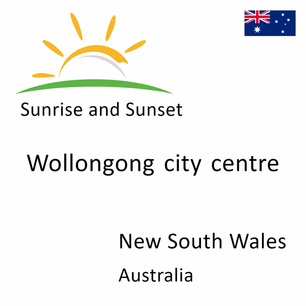 Sunrise and sunset times for Wollongong city centre, New South Wales, Australia
