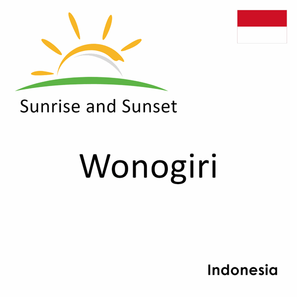 Sunrise and sunset times for Wonogiri, Indonesia