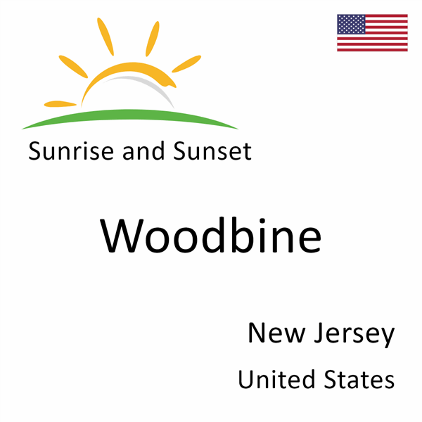 Sunrise and sunset times for Woodbine, New Jersey, United States