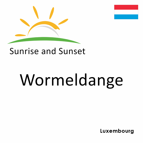 Sunrise and sunset times for Wormeldange, Luxembourg