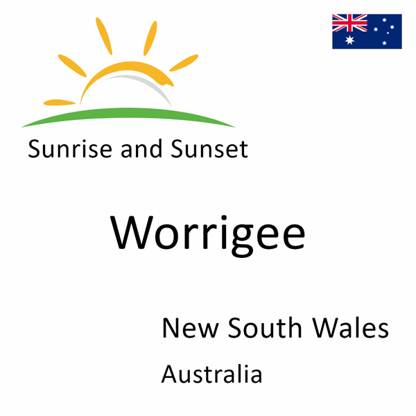 Sunrise and sunset times for Worrigee, New South Wales, Australia