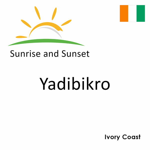 Sunrise and sunset times for Yadibikro, Ivory Coast