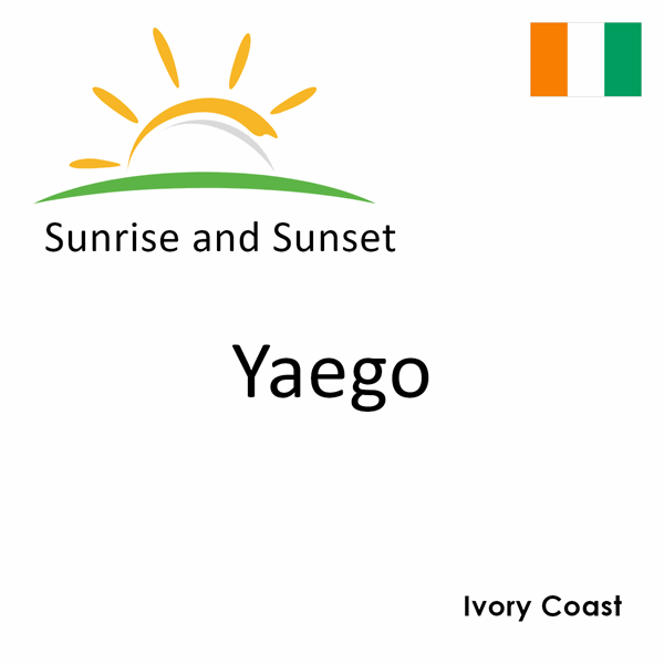 Sunrise and sunset times for Yaego, Ivory Coast