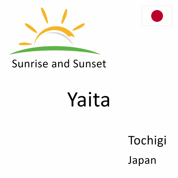 Sunrise and sunset times for Yaita, Tochigi, Japan
