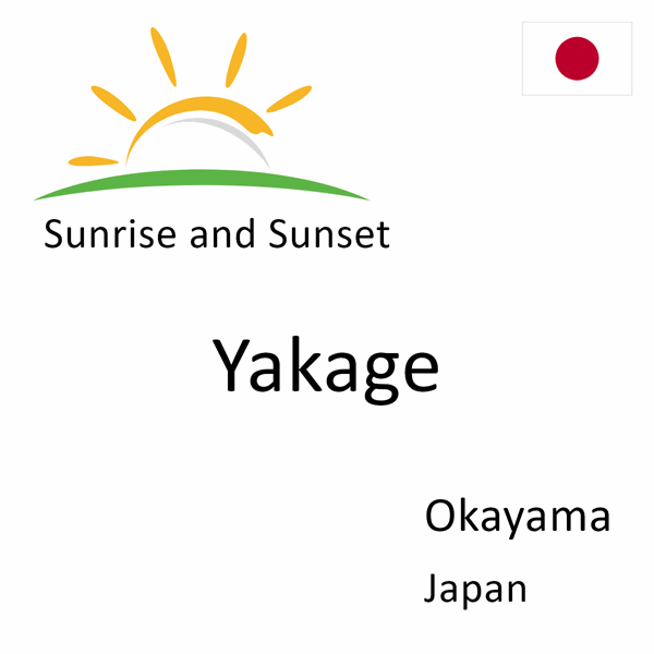 Sunrise and sunset times for Yakage, Okayama, Japan