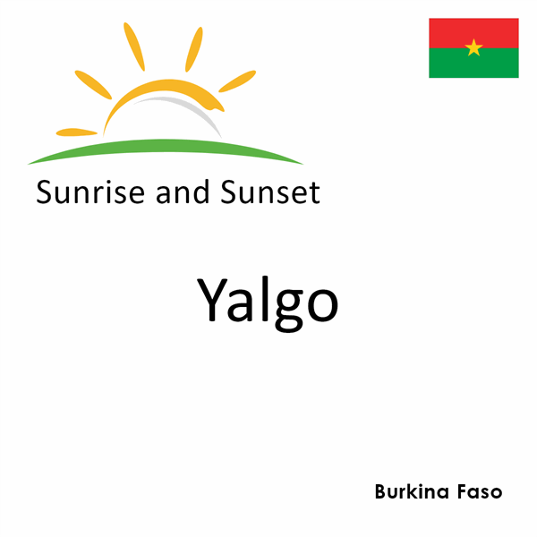 Sunrise and sunset times for Yalgo, Burkina Faso