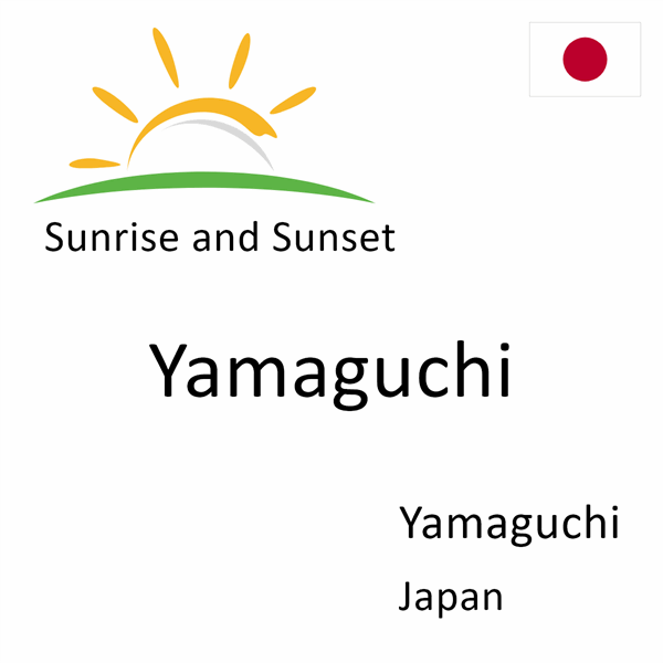 Sunrise and sunset times for Yamaguchi, Yamaguchi, Japan