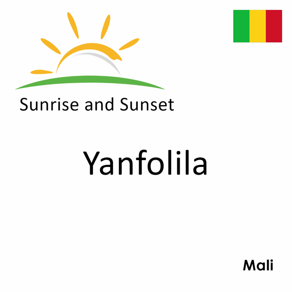 Sunrise and sunset times for Yanfolila, Mali