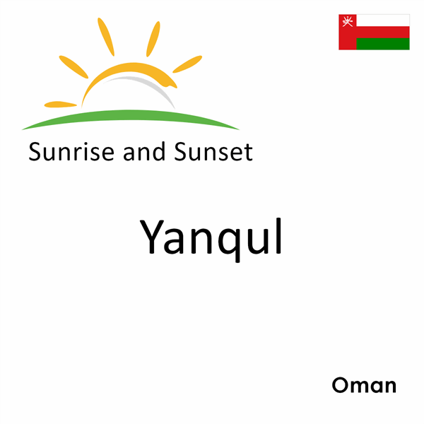 Sunrise and sunset times for Yanqul, Oman