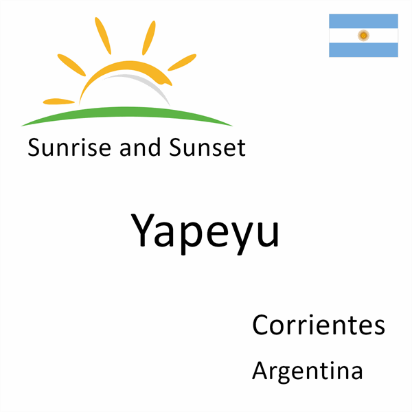 Sunrise and sunset times for Yapeyu, Corrientes, Argentina