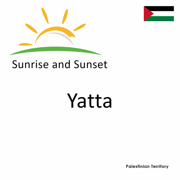 Sunrise and sunset times for Yatta, Palestinian Territory