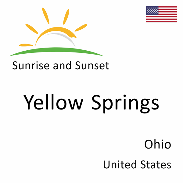 Sunrise and sunset times for Yellow Springs, Ohio, United States