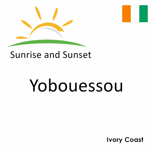 Sunrise and sunset times for Yobouessou, Ivory Coast