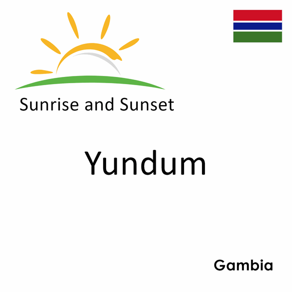 Sunrise and sunset times for Yundum, Gambia