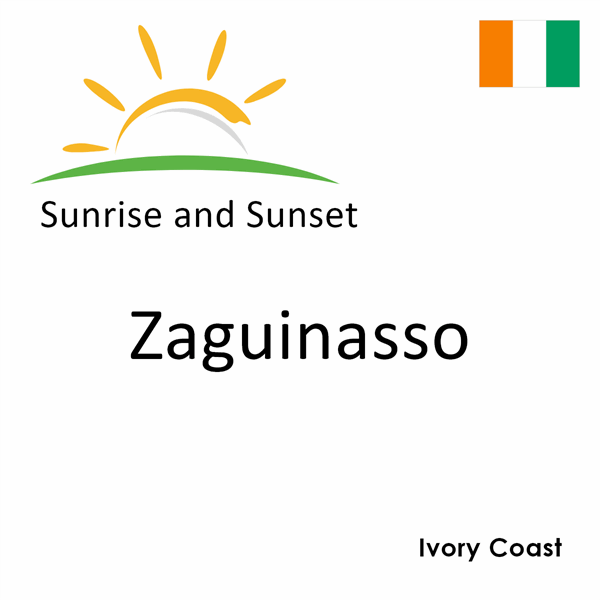 Sunrise and sunset times for Zaguinasso, Ivory Coast