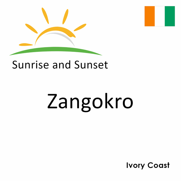 Sunrise and sunset times for Zangokro, Ivory Coast