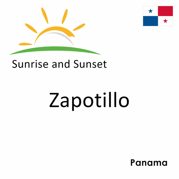 Sunrise and sunset times for Zapotillo, Panama