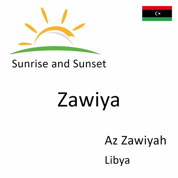 Sunrise and sunset times for Zawiya, Az Zawiyah, Libya