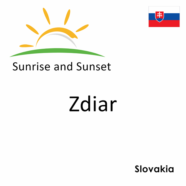 Sunrise and sunset times for Zdiar, Slovakia