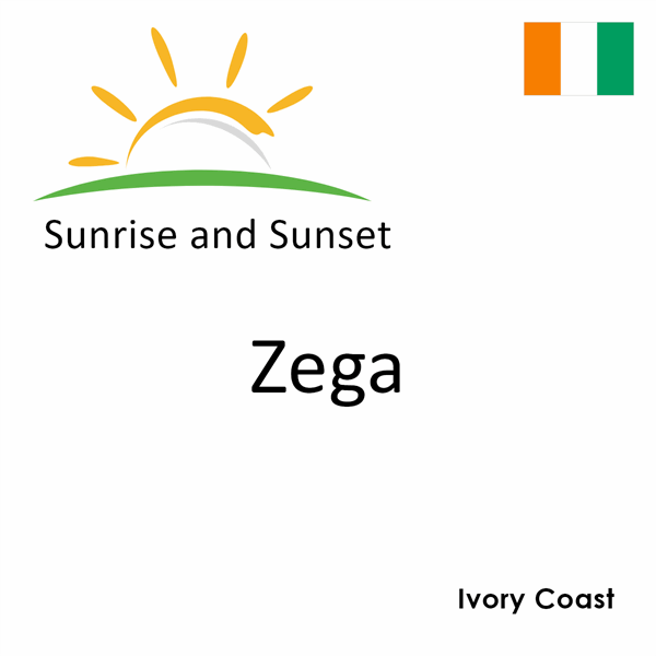 Sunrise and sunset times for Zega, Ivory Coast