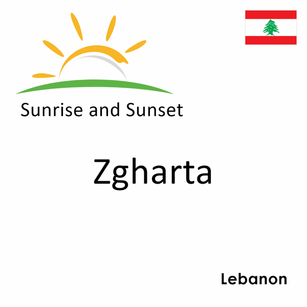 Sunrise and sunset times for Zgharta, Lebanon