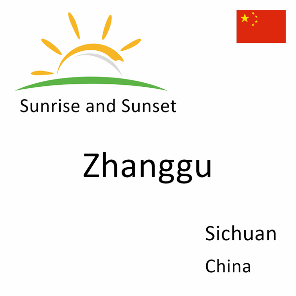 Sunrise and sunset times for Zhanggu, Sichuan, China