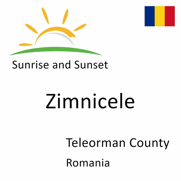 Sunrise and sunset times for Zimnicele, Teleorman County, Romania