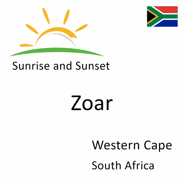 Sunrise and sunset times for Zoar, Western Cape, South Africa