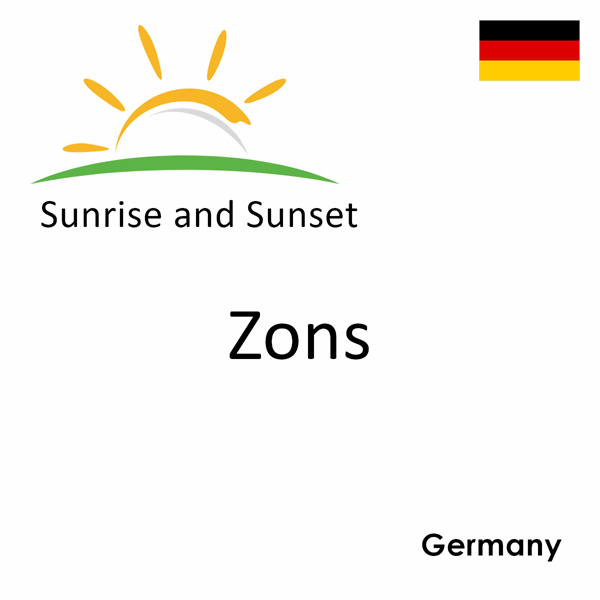 Sunrise and sunset times for Zons, Germany