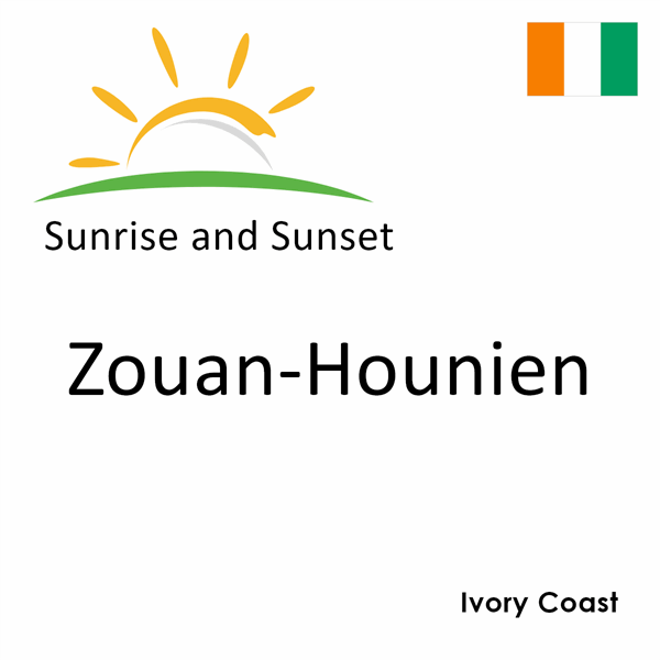 Sunrise and sunset times for Zouan-Hounien, Ivory Coast