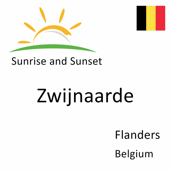 Sunrise and sunset times for Zwijnaarde, Flanders, Belgium